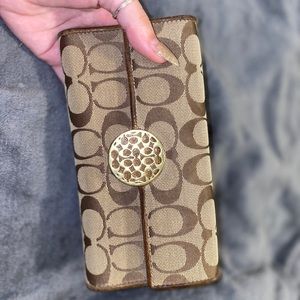 COACH zip/snap wallet